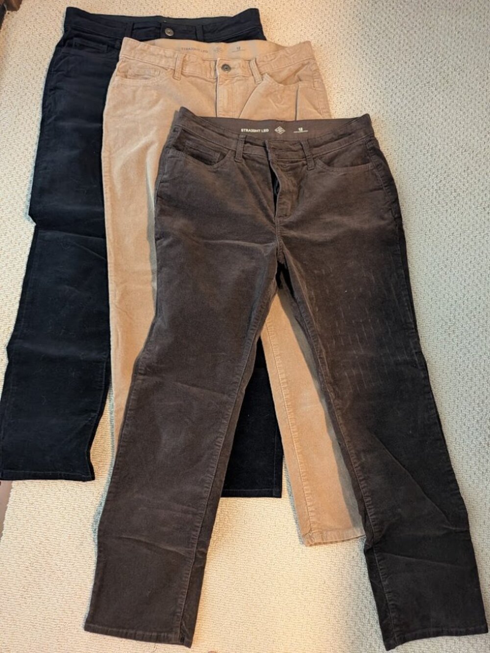 4 pair women's corduroy pants - size 12